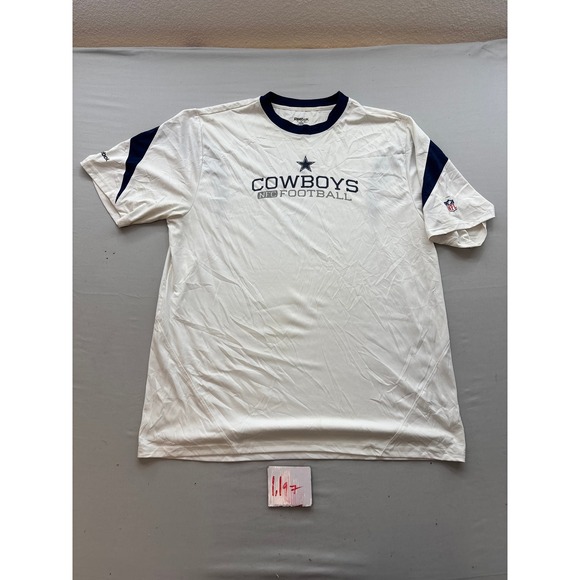 Reebok Other - Reebok Dallas Cowboys NFL Football T-Shirt Mens XL White Navy Blue PlayDry Top
